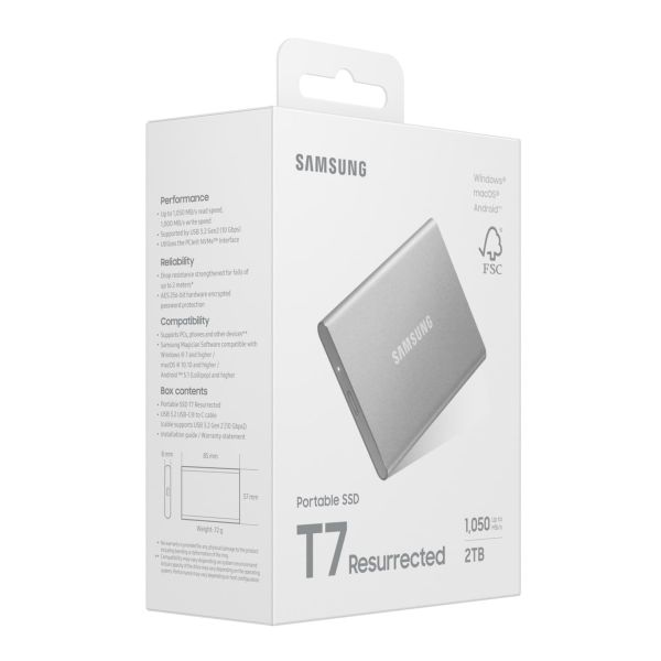 Samsung Portable SSD T7 Resurrected USB 3.2 Gen 2 2TB (MU-PD2T0G/WW)