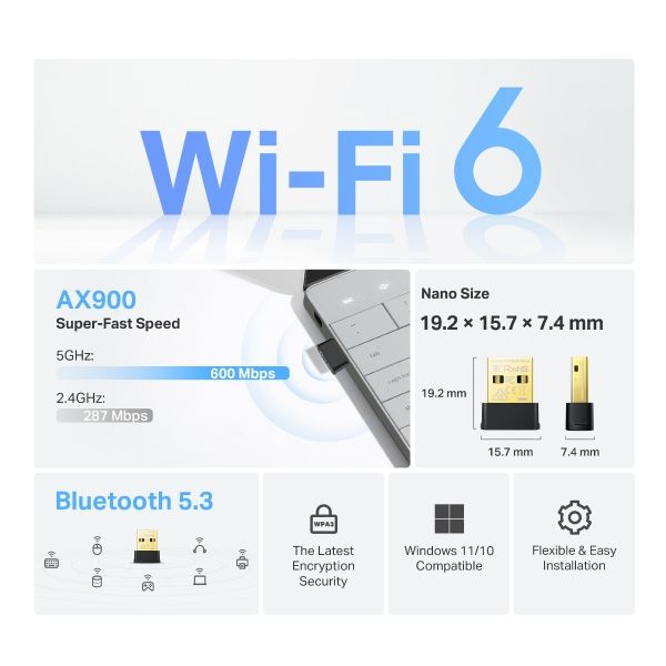 TP-Link Archer TX10UB Nano Bluetooth 600 Mbit/s (ARCHER TX10UB NANO) TP-Link Archer TX10UB Nano Bluetooth 600 Mbit/s (ARCHER TX10UB NANO)