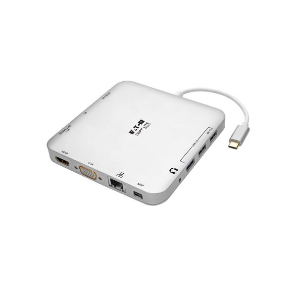 Eaton Tripp Lite USB-C Dock Dual Display met 4K HDMI/mDP, VGA en 60W (U442-DOCK2-S)