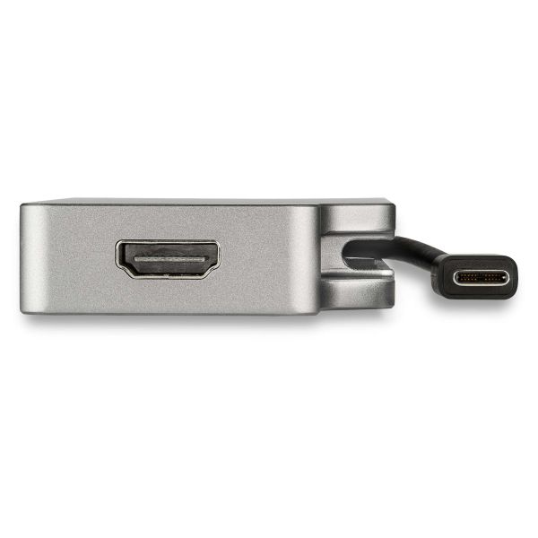 StarTech.com USB C Multiport Video Adapter met HDMI, VGA, Mini DisplayPort of DVI, USB Type C Monitor Adapter naar HDMI 2.0 of mDP 1.2 (4K 60Hz), VGA of DVI (1080p), Space Gray Aluminium (CDPVDHDMDP2G) StarTech.com USB C Multiport Video Adapter met HDMI, VGA, Mini DisplayPort of DVI, USB Type C Monitor Adapter naar HDMI 2.0 of mDP 1.2 (4K 60Hz), VGA of DVI (1080p), Space Gray Aluminium (CDPVDHDMDP2G)