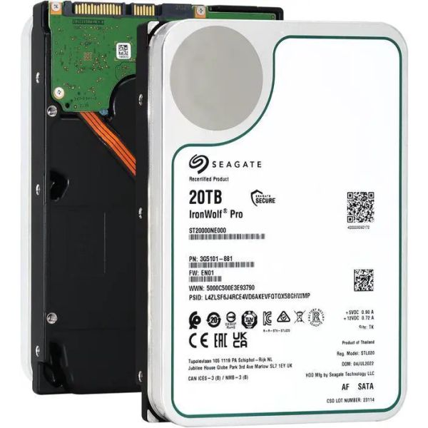 Seagate IronWolf Pro 20TB SATA3 Recertified (ST20000NE000-REC)
