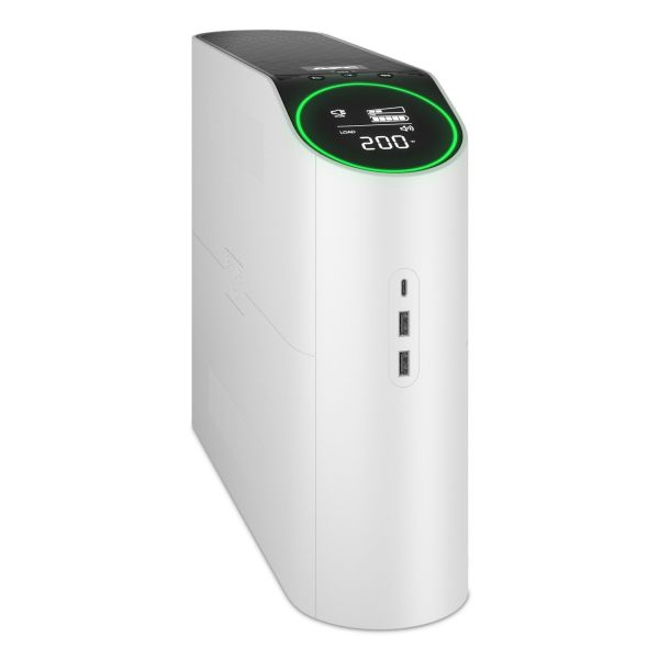 APC Back-UPS Pro for Gaming, 2200VA/1320W, Tower, 230V, 2x UK and 2x IEC C13 outlets, RGB Lights, Pure Sine Wave, Arctic (White)