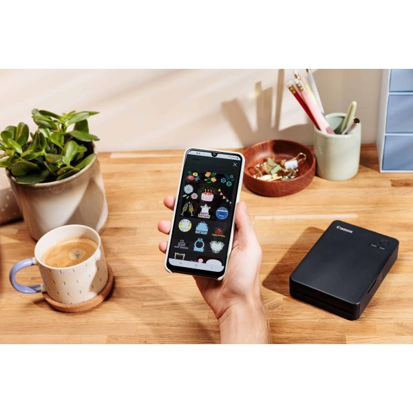 Canon SELPHY QX20 BK fotoprinter Verf-sublimatie 287 x 287 DPI 2.8" x 3.3" (7.2x8.5cm) Wifi (6752C001)