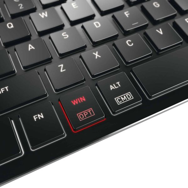 CHERRY KW X ULP 2.0 MINI toetsenbord Thuis/Werk USB + RF Wireless + Bluetooth QWERTY Amerikaans Engels Zwart (G8U-27050LTBUS-2)