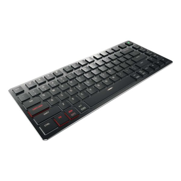CHERRY KW X ULP 2.0 MINI toetsenbord Thuis/Werk USB + RF Wireless + Bluetooth QWERTY Amerikaans Engels Zwart (G8U-27050LTBUS-2)