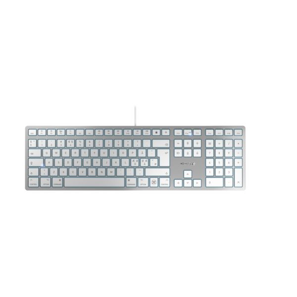 CHERRY KC 6000C FOR MAC toetsenbord Universeel USB QWERTY Scandinavisch Zilver (JK-1620PN-1)