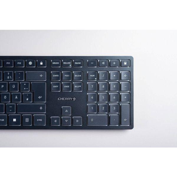 CHERRY KW 9100 SLIM toetsenbord Universeel RF-draadloos + Bluetooth Zwart (JK-9100CS-2)