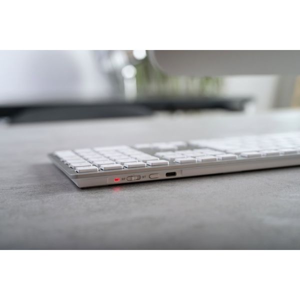 CHERRY KW 9100 SLIM FOR MAC toetsenbord Universeel USB + Bluetooth QWERTY Engels Zilver (JK-9110GB-1)