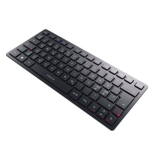 CHERRY KW 9200 MINI toetsenbord Universeel USB + RF Wireless + Bluetooth QWERTY Scandinavisch Zwart (JK-9250PN-2)