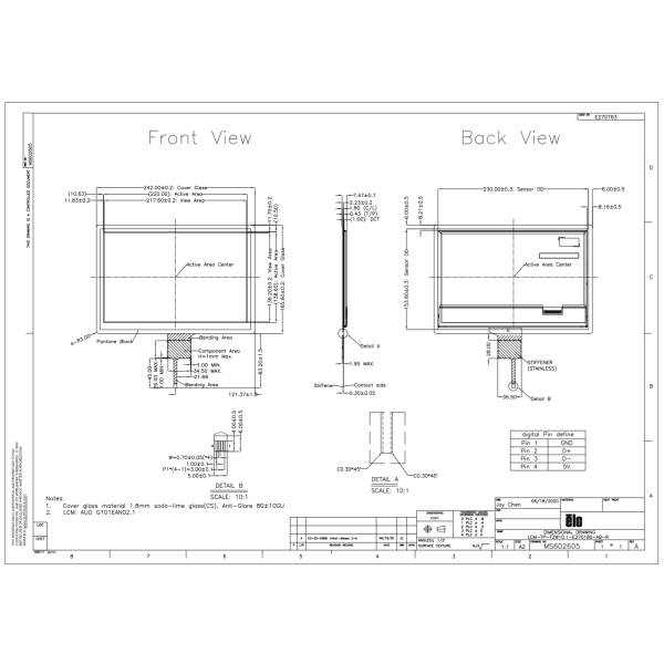 Elo LCM-TP-FZW10.1-E270180-AB-R Elo 10.1in (E270763)