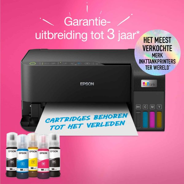 Epson EcoTank ET-2830 A4 multifunctionele Wi-Fi-printer met inkttank, inclusief tot 3 jaar inkt (C11CK59402)