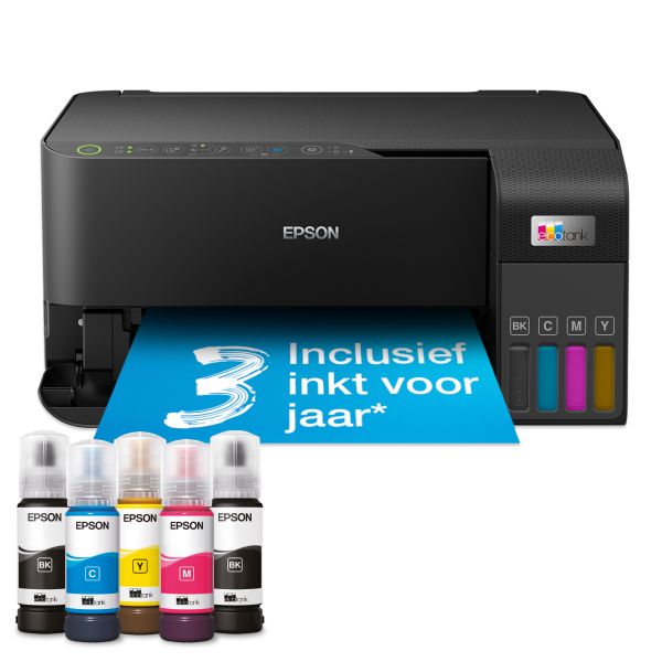 Epson EcoTank ET-2830 A4 multifunctionele Wi-Fi-printer met inkttank, inclusief tot 3 jaar inkt (C11CK59402) Epson EcoTank ET-2830 A4 multifunctionele Wi-Fi-printer met inkttank, inclusief tot 3 jaar inkt (C11CK59402)