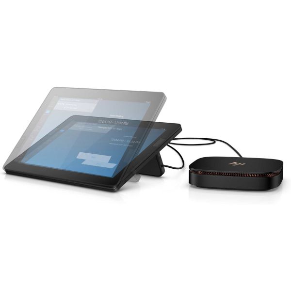 HP Elite Slice Intel® Core™ i7 i7-7700T 16 GB DDR4-SDRAM 128 GB SSD Windows 10 IoT Enterprise USFF Mini PC Zwart (2U5E6AW#ABH)