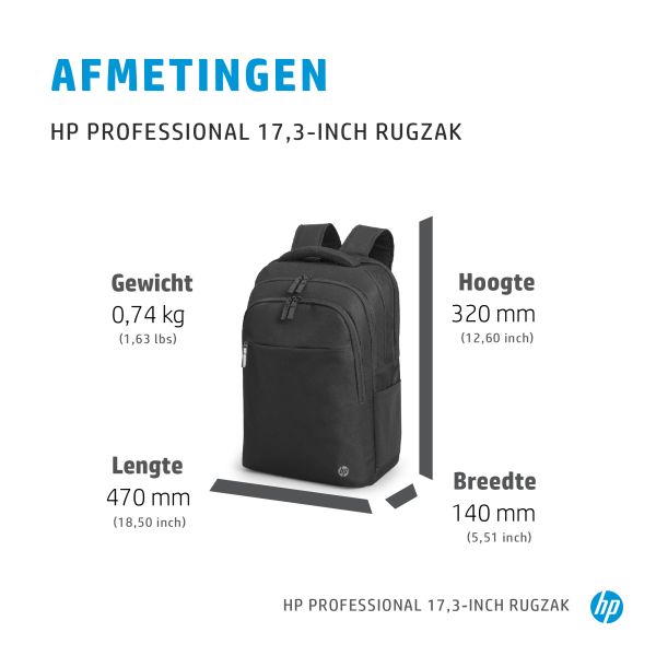 HP Professional 17,3-inch rugzak (500S6AA#ABB)