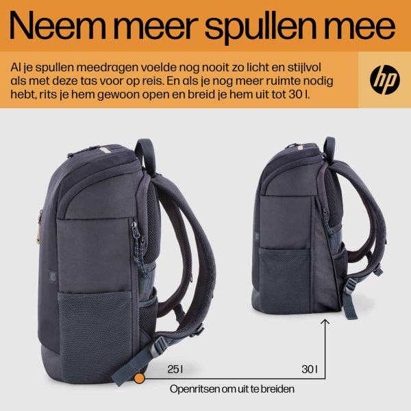HP Travel 15,6 blauwe laptopbackpack, 25 liter (6B8U5AA#ABB) HP Travel 15,6 blauwe laptopbackpack, 25 liter (6B8U5AA#ABB)