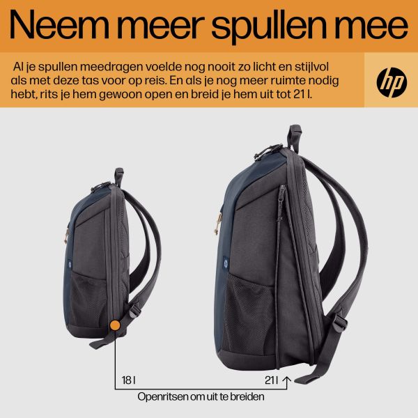 HP Travel 15,6 Laptop Backpack, 18 liter, Iron Grey (6B8U6AA#ABB) HP Travel 15,6 Laptop Backpack, 18 liter, Iron Grey (6B8U6AA#ABB)