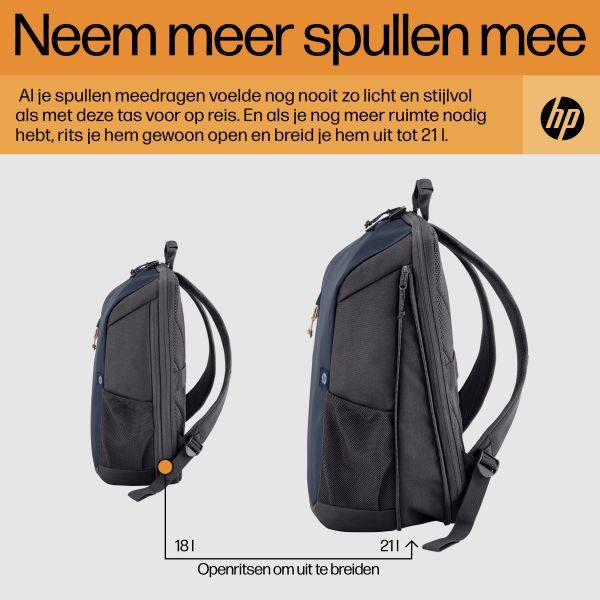 HP Travel 15,6 Blue Night Laptop Backpack, 18 liter (6B8U7AA#ABB)