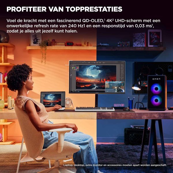 HP OMEN Transcend 31,5 inch UHD 240 Hz OLED-gaming monitor - Transcend 32 (9R181AA#ABB)