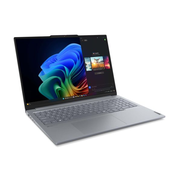 Lenovo ThinkBook 16 G7 QOY Copilot+ PC Snapdragon X1P-42-100 Laptop 40,6 cm (16") WUXGA 16 GB LPDDR5x-SDRAM 512 GB SSD Wi-Fi 7 (802.11be) Windows 11 Pro Engels Grijs (21NH000BMH)
