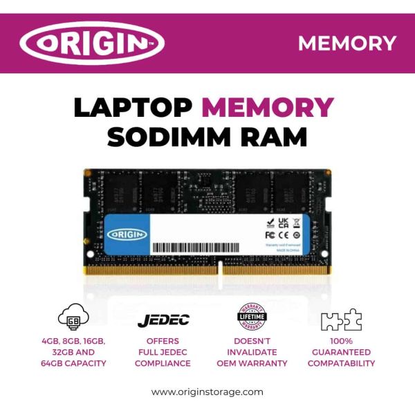 Origin Storage A6951103-OS geheugenmodule 4 GB 1 x 4 GB DDR3 204-pin SO-DIMM (A6951103-OS)