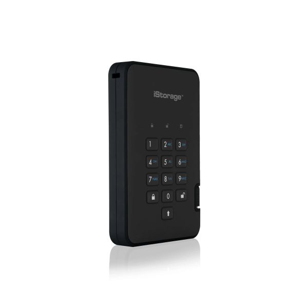 iStorage diskAshur 2 externe harde schijf 1 TB 5400 RPM USB Type-A 3.2 Gen 1 (3.1 Gen 1) Zwart (IS-DA2-256-1000-B)