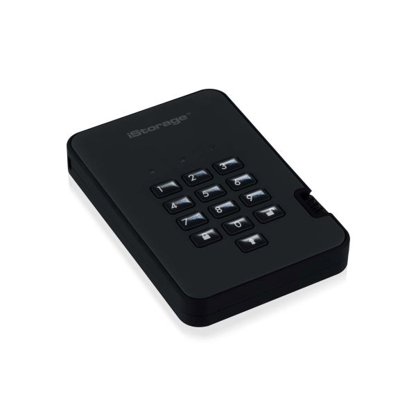 iStorage diskAshur 2 externe harde schijf 2 TB 5400 RPM USB Type-A 3.2 Gen 1 (3.1 Gen 1) Zwart (IS-DA2-256-2000-B)