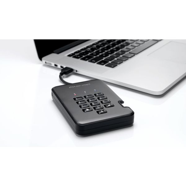 iStorage diskAshur PRO2 externe harde schijf 3 TB USB Type-A 3.2 Gen 1 (3.1 Gen 1) Zwart (IS-DAP2-256-3000-C-X)
