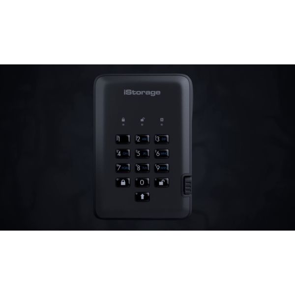 iStorage diskAshur PRO2 externe harde schijf 500 GB USB Type-A 3.2 Gen 1 (3.1 Gen 1) Zwart (IS-DAP2-256-500-C-X)
