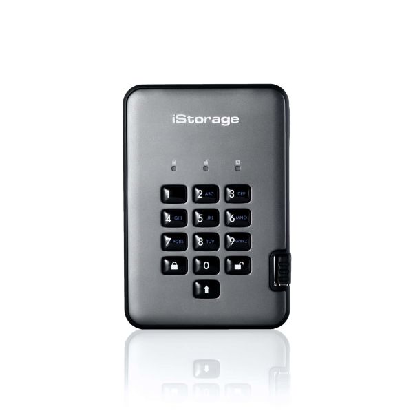 iStorage diskAshur PRO2 externe harde schijf 5 TB USB Type-A 3.2 Gen 1 (3.1 Gen 1) Zwart (IS-DAP2-256-5000-C-X)