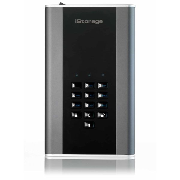 iStorage diskAshur DT 2 externe harde schijf 3 TB USB Type-A 3.2 Gen 1 (3.1 Gen 1) Zwart (IS-DT2-256-3000-C-X)