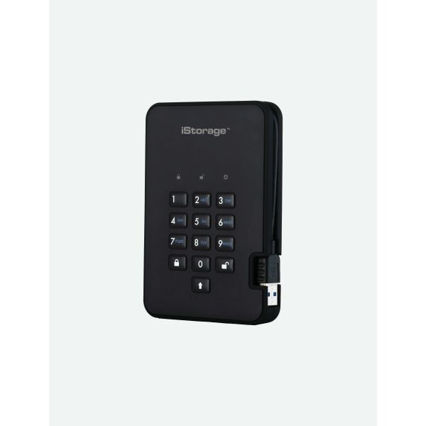 iStorage diskAshur 2 1 TB USB Type-A 3.2 Gen 1 (3.1 Gen 1) Zwart (ISDA2256SSD1000B)