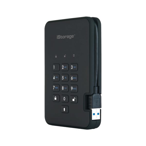 iStorage diskAshur 2 1 TB USB Type-A 3.2 Gen 1 (3.1 Gen 1) Zwart (ISDA2256SSD1000B)