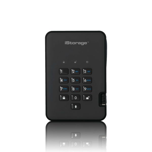 iStorage diskAshur 2 1 TB USB Type-A 3.2 Gen 1 (3.1 Gen 1) Zwart (ISDA2256SSD1000B)