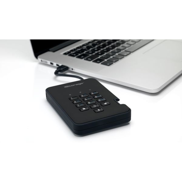 iStorage diskAshur 2 1 TB USB Type-A 3.2 Gen 1 (3.1 Gen 1) Zwart (ISDA2256SSD1000B)