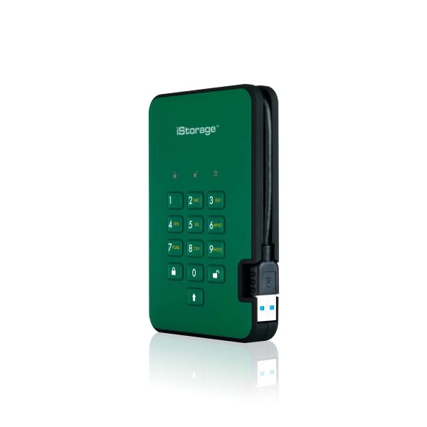 iStorage diskAshur 2 128 GB USB Type-A 3.2 Gen 1 (3.1 Gen 1) Groen (ISDA2256SSD128GN)