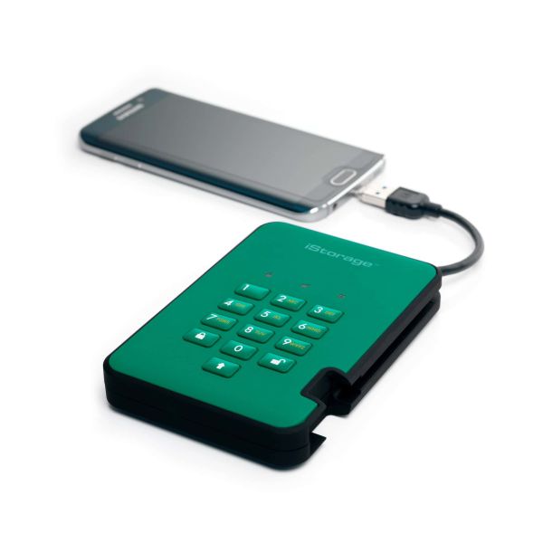 iStorage diskAshur 2 512 GB USB Type-A 3.2 Gen 1 (3.1 Gen 1) Groen (ISDA2256SSD512GN)
