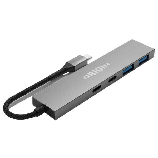 Origin Storage OS-HUB-USB3/C laptop dock & poortreplicator Bedraad USB 3.2 Gen 1 (3.1 Gen 1) Type-A + Type-C Grijs (OS-HUB-USB3/C)