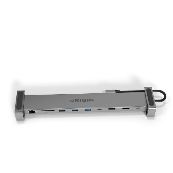 Origin Storage OSDOCK-TD10-1 laptop dock & poortreplicator Bedraad USB 3.2 Gen 2 (3.1 Gen 2) Type-C Grijs (OSDOCK-TD9-1)