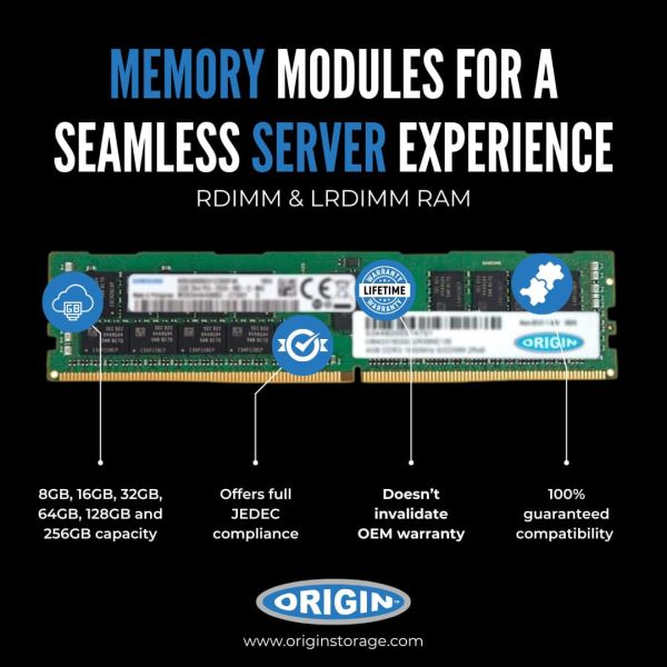 Origin Storage UCS-MR-1X081RU-A-OS geheugenmodule 8 GB 1 x 8 GB DDR4 288-pin DIMM ECC (UCS-MR-1X081RU-A-OS)
