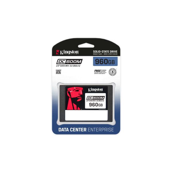 Kingston Technology 960G DC600M (gemengd gebruik) 2,5 inch Enterprise SATA SSD (79700-G96001KS05-RS)