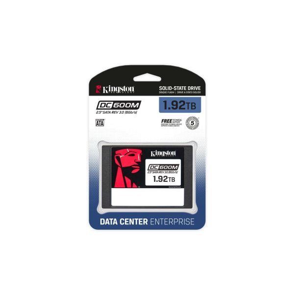 Kingston Technology 1920G DC600M (gemengd gebruik) 2,5 inch Enterprise SATA SSD (79700-T1R9201KS04-RS)