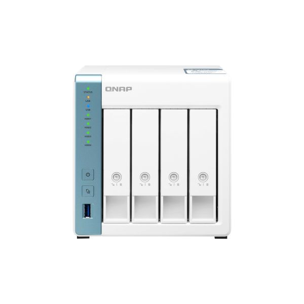QNAP TS-431P3 NAS Tower Annapurna Labs Alpine AL-314 2 GB DDR3 0 TB QNAP Turbo System Turkoois, Wit (TS-431P3-2G)