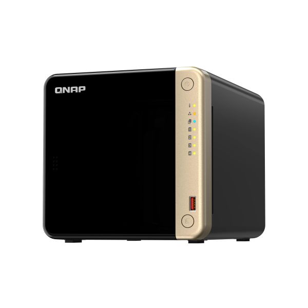 QNAP TS-464-4G data-opslag-server NAS Tower Intel® Celeron® 4 GB DDR4 0 TB QNAP QTS Zwart (TS-464-4G)