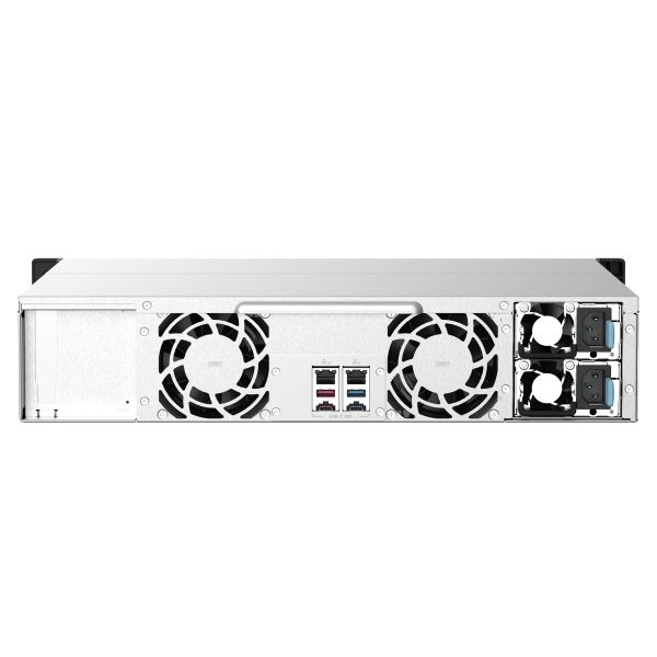 QNAP TS-873AU-RP NAS Rack (2U) Ryzen Embedded V1500B 4 GB DDR4 0 TB QNAP Turbo System Zwart, Grijs (TS-873AU-RP-4G)