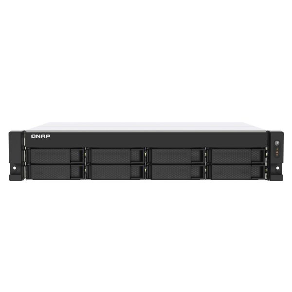 QNAP TS-873AU-RP NAS Rack (2U) Ryzen Embedded V1500B 4 GB DDR4 0 TB QNAP Turbo System Zwart, Grijs (TS-873AU-RP-4G)