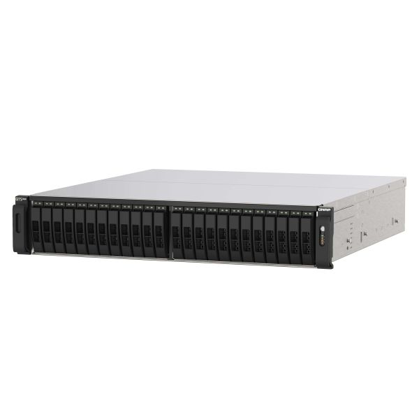 QNAP TS-h2490FU NAS Rack (2U) EPYC 7302P 256 GB DDR4 0 TB QuTS hero Zwart, Grijs (TS-H2490FU-7302P-256)