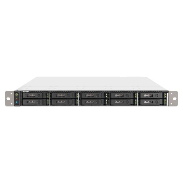QNAP TS-h1090FU NAS Rack (1U) EPYC 7302P 128 GB DDR4 0 TB QuTS hero Zwart, Grijs (TSH1090FU7302P128G)