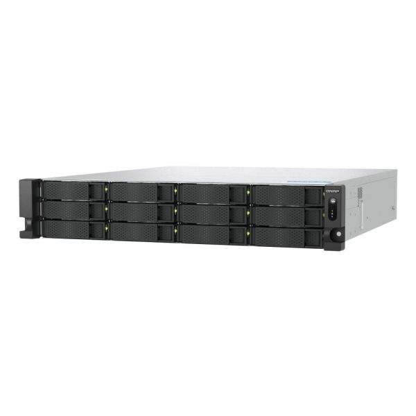 QNAP TS-H1277AXU-RP NAS Rack (2U) AMD Ryzen™ 5 16 GB DDR5 0 TB QuTS hero Zwart (TSH1277AXURPR516G)