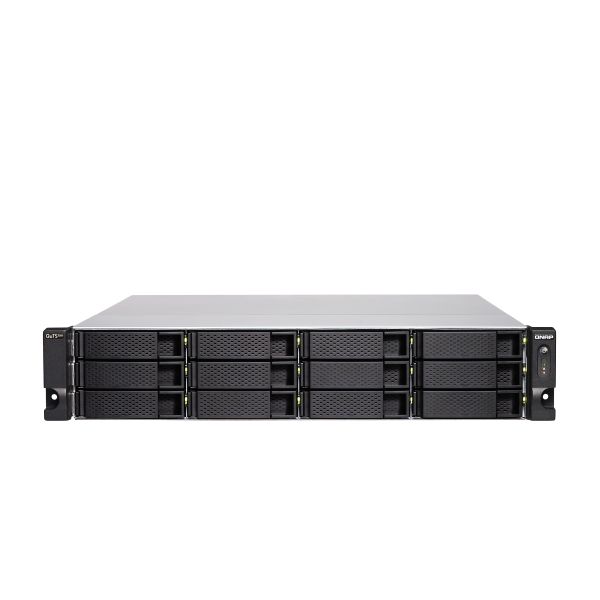 QNAP TS-h1283XU-RP NAS Rack (2U) Intel Xeon E E-2136 32 GB DDR4 0 TB QuTS hero Zwart (TSH1886XURPR2D162232)
