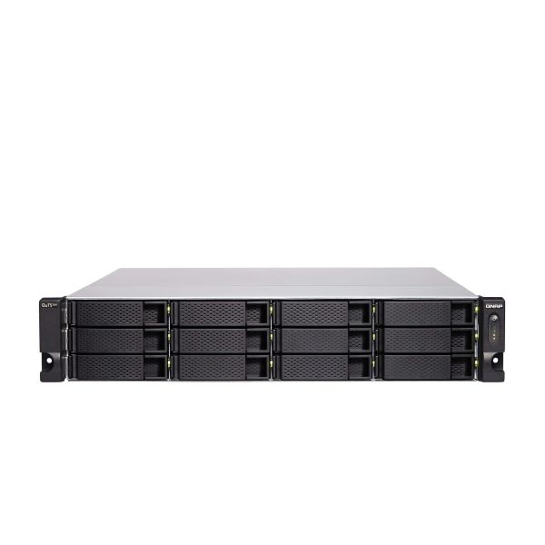QNAP TS-h1283XU-RP NAS Rack (2U) Intel Xeon E E-2136 32 GB DDR4 0 TB QuTS hero Zwart (TSH1886XURPR2D162232)